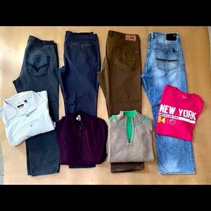 Lot of “In style” Mens Clothing. W38 xL30 XXL Shirts, fit like XL